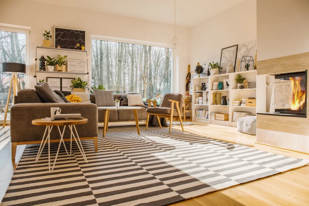 cotton rugs wooden floor