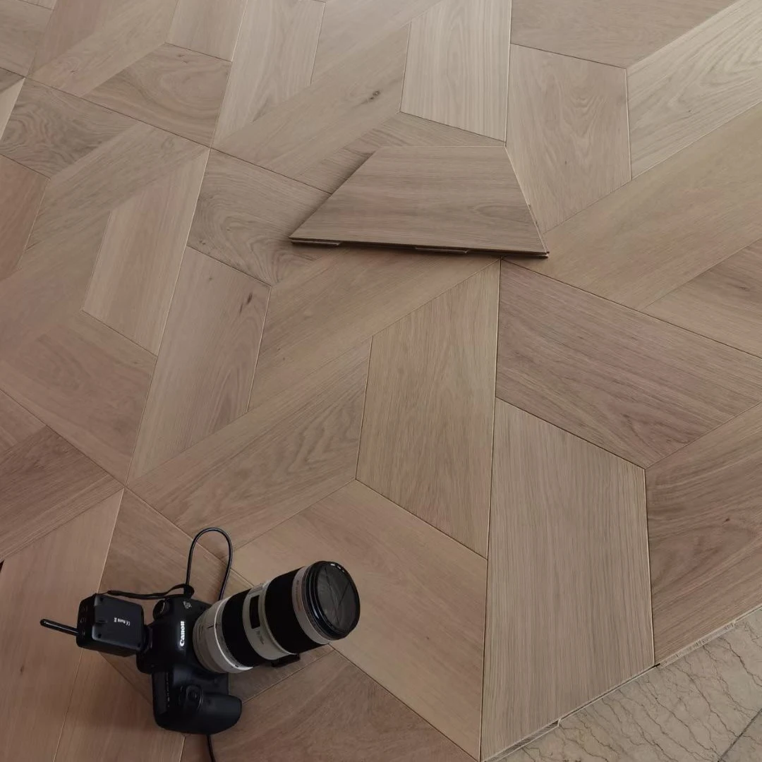 Trapezoid Pattern – Oak Geometric Parquet, UV Oiled Finish, Engineered Flooring - Image 4
