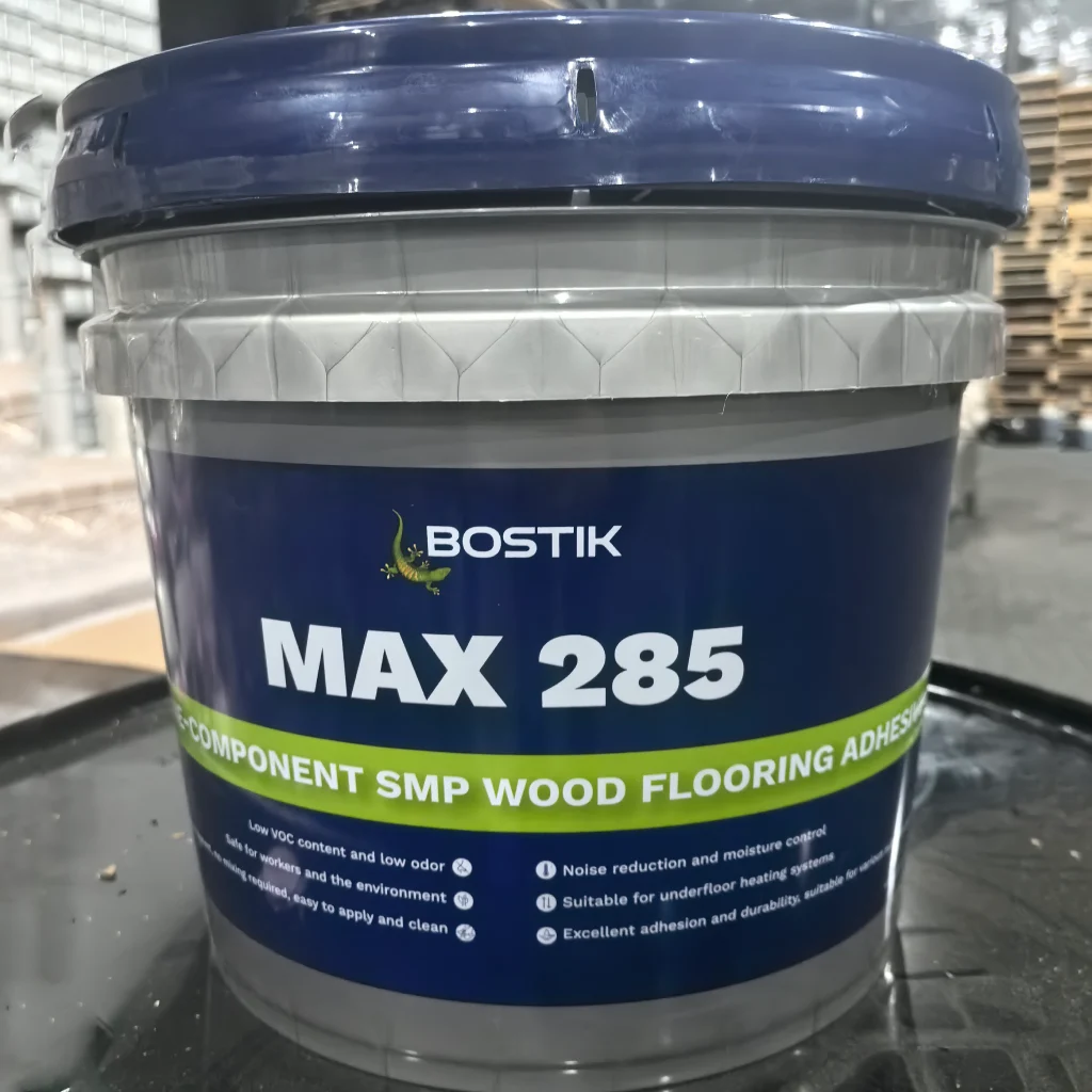 Bostik MAX285 one-component SMP wood flooring adhesive 18kg pail packaging