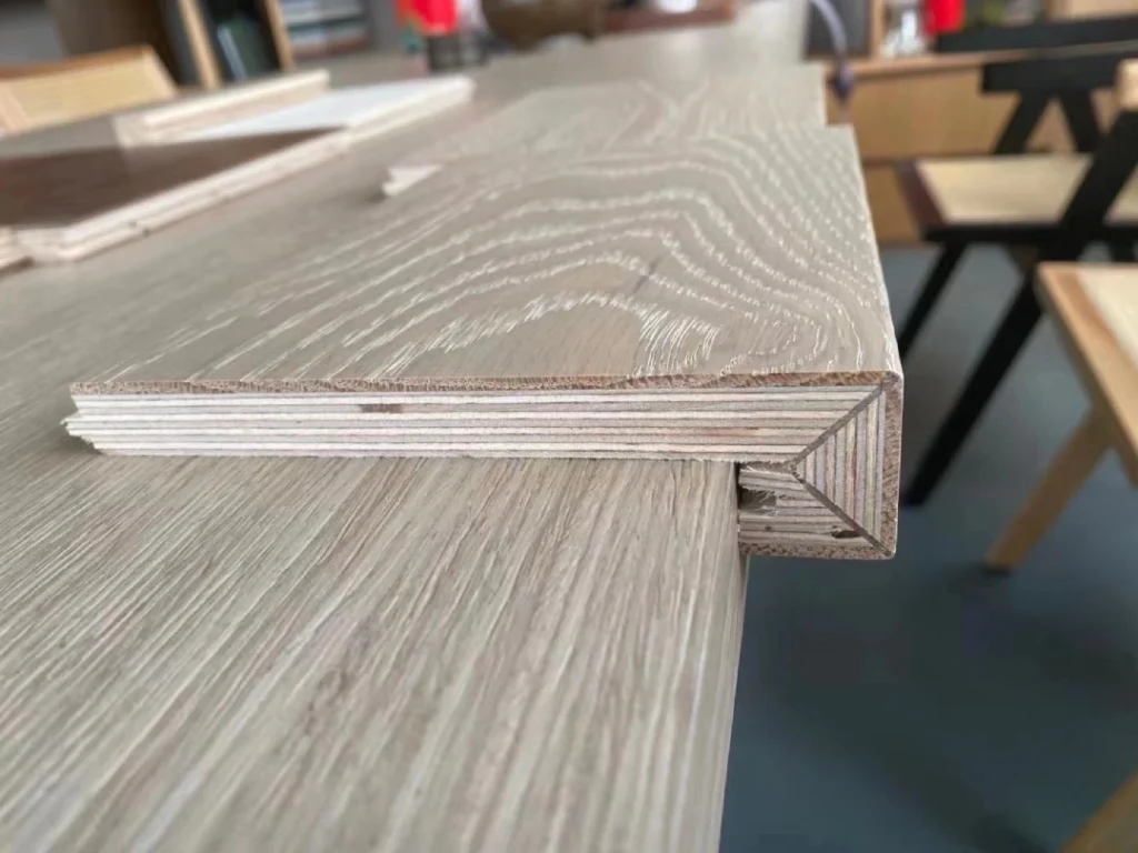 Engineered Hardwood Stair Tread construction